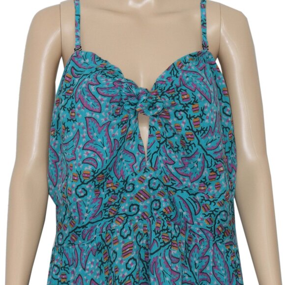 Anthropologie The Nixie Floral Romper Printed Smocked Tie Tube Plus Size 3X - Picture 8 of 9